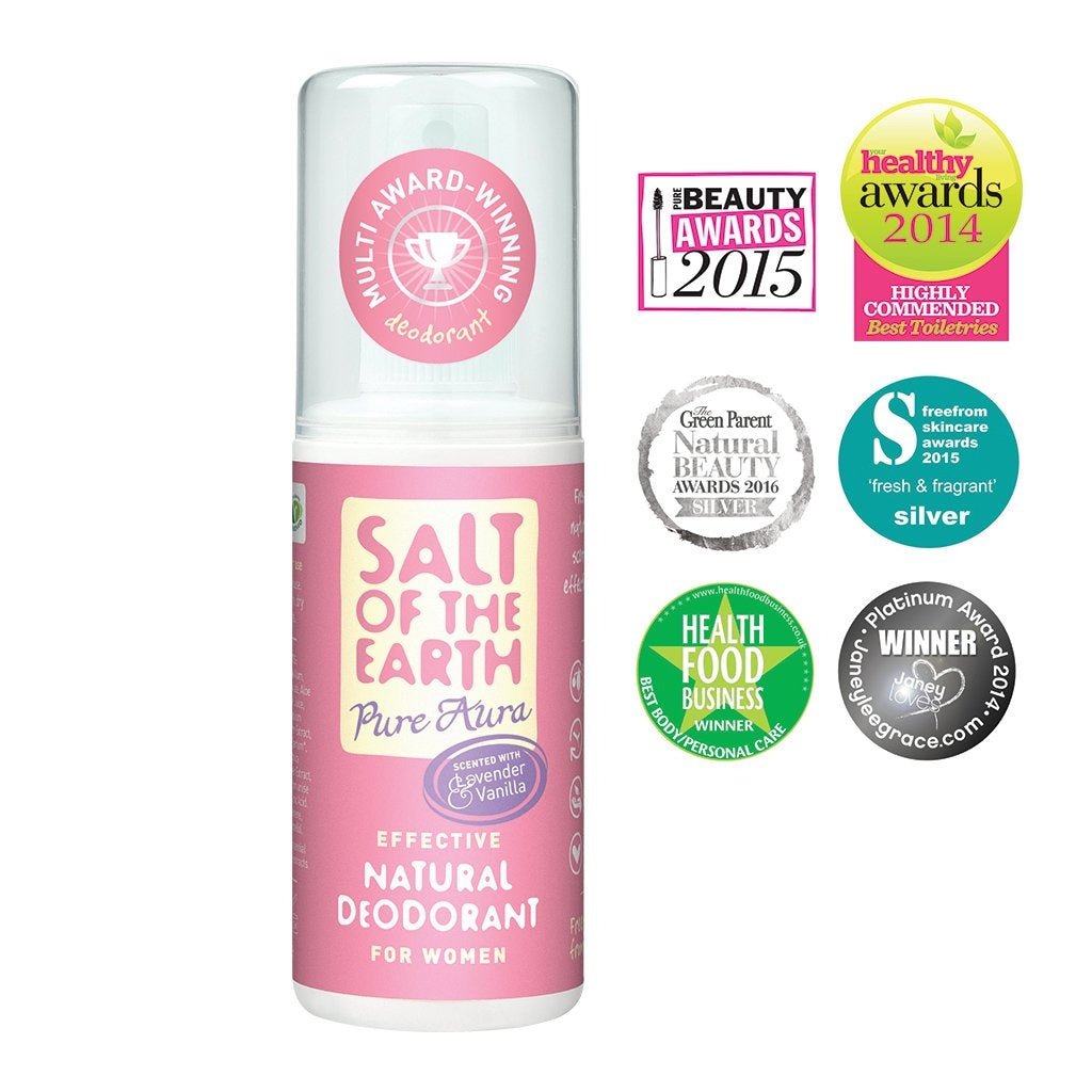 Crystal salt deodorant, Spray, Lavender Vanilla, 100 ml